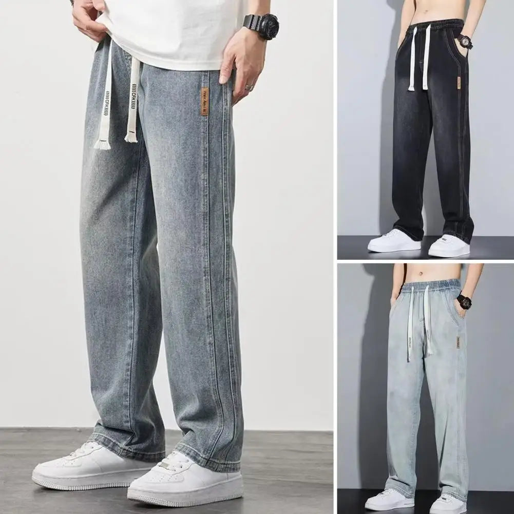 Vaqueros rectos de algodón premium para hombre